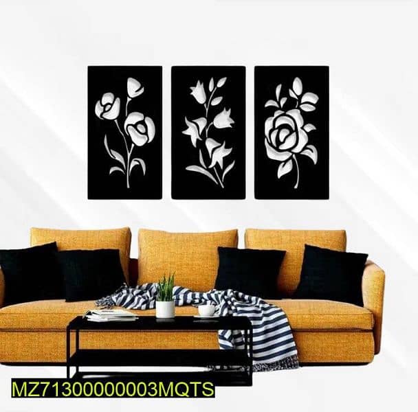 3 Pcs Flower Wall Art Set 0