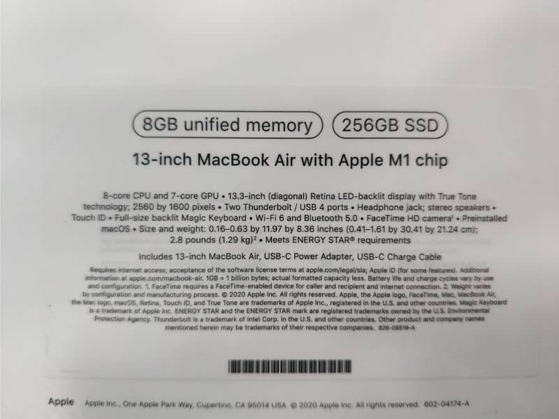 MacBook Air M1 8/256GB 13.6" 2