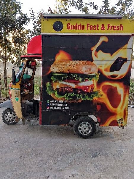 Food Cart Rickshaw/Shawarma Counter/Food Counter/Running Business 1