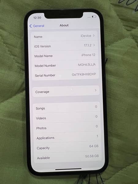 Iphone 12 64 gb factory unlocked battery 100% water packed 2