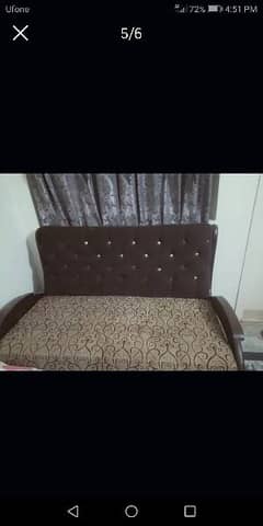 5 seater wooden sofa
