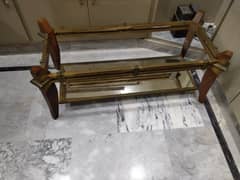 Fancy Glass + Wood Center/Side Tables for Sale 0