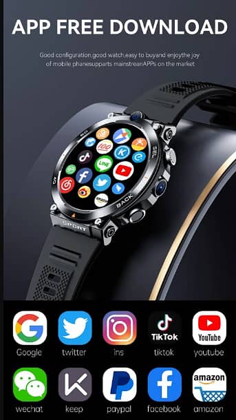4G LTE Smartwatch with All Mobile Features / Video Call Whatsapp 0