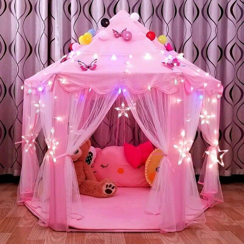 Fairy Princess Girls Hexagon Play House Castles Kids Play Tent Ind/Out 1