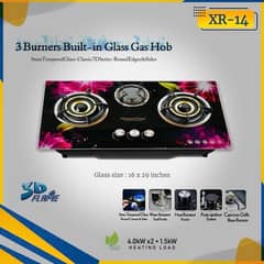 Wholesale 3 Burners 7D Glass Gas Built-in Hob