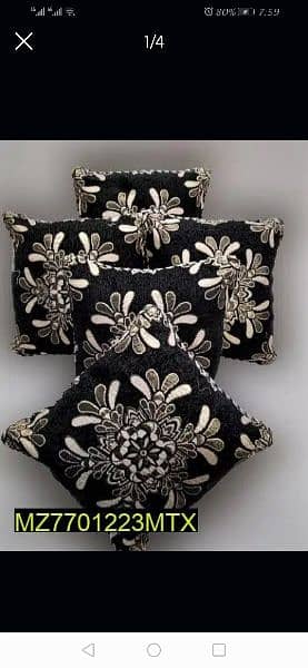 5 pcs valvet Jacquard cushion covers set 1