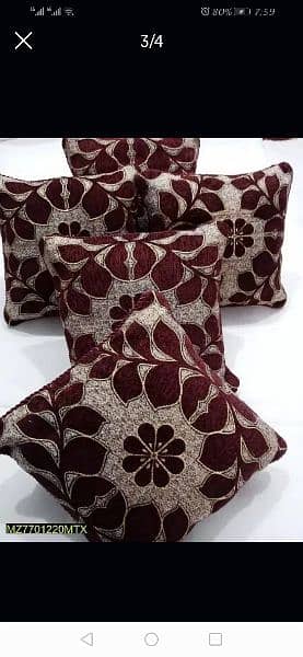 5 pcs valvet Jacquard cushion covers set 2