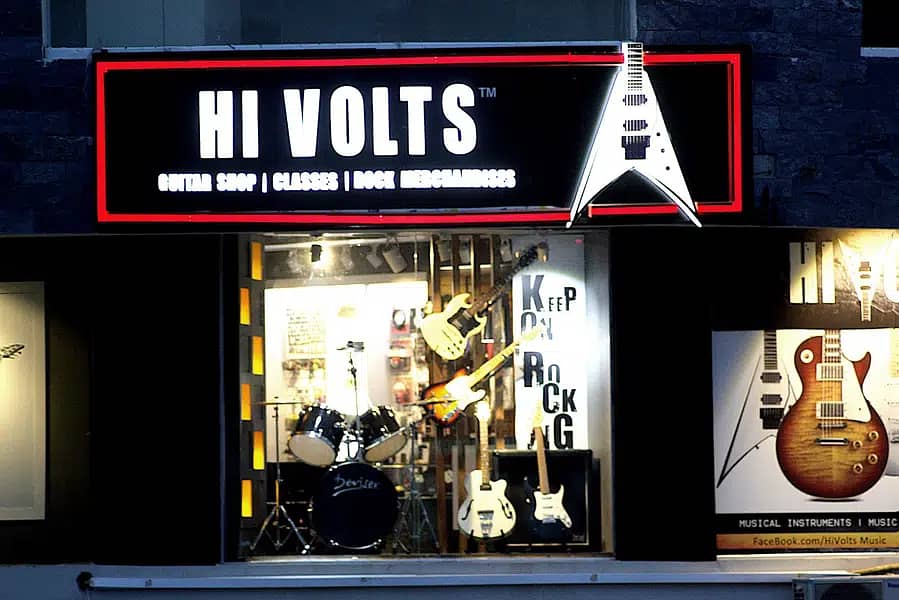Guitars, Drums, Violins, Keboards, Pianos, Cajons, Ukulele at Hi Volts 14