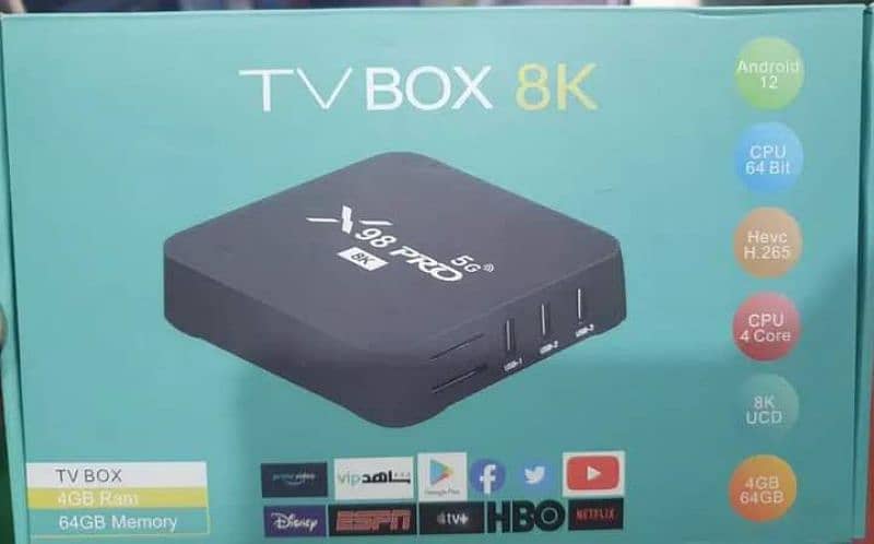 X98Pro AndroidBox 4GB/64GB Android version 12 Builtin Free TV Channels 2