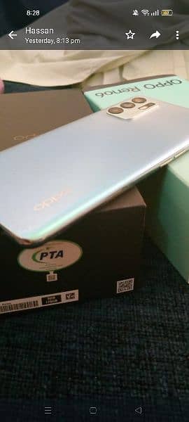oppo reno 6 with box, very neat condition adapter and charger 2