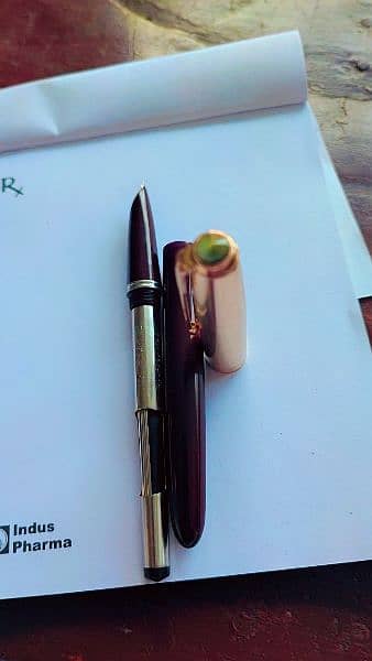 parker 51 Fountain pen Made In U S A 14k Nib and Golden Cup 3