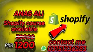 Anas Ali Shopify local e-commerce course available only 1200 PKR 2024
