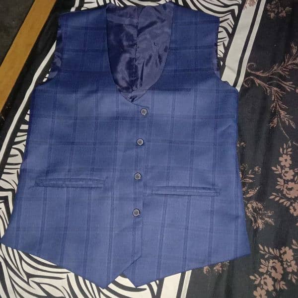 Armani 3 piece suit in check blue for sale 0