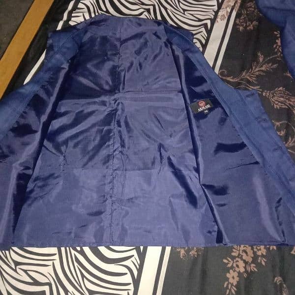 Armani 3 piece suit in check blue for sale 1