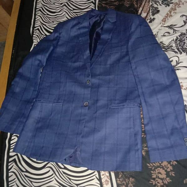 Armani 3 piece suit in check blue for sale 5