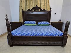 Bed Set With Dressing and Cupboard