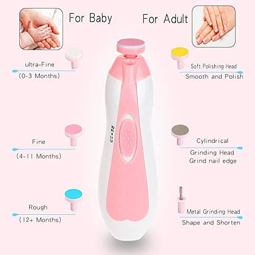 Baby Nail Trimmer Kids 6-Piece Electric Baby Manicure Pedicure Nail Cl 0