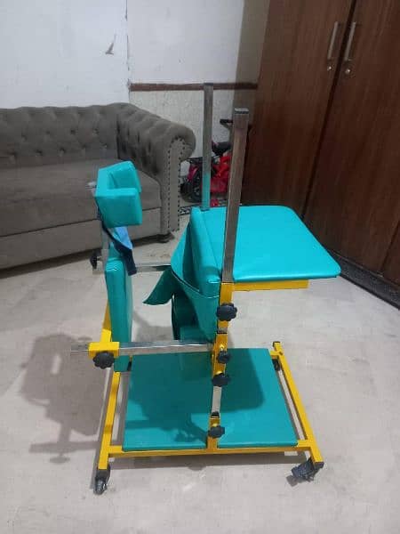 movable and full adjustable stand and walker for special child 3