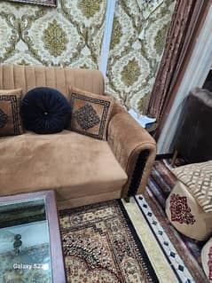 5 seater sofa set for sale original welvet brown color with masterfoam