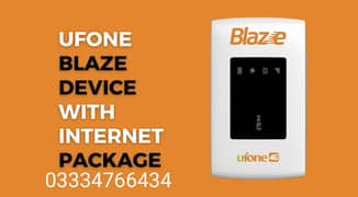 Ufone 4G Blaze + Ptcl eVo Charji +Telenore 4G internet WiFi Device COD