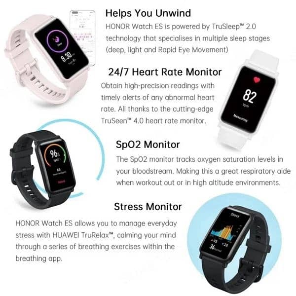 Honor watch es|Branded Smart Watch For Fitness 3