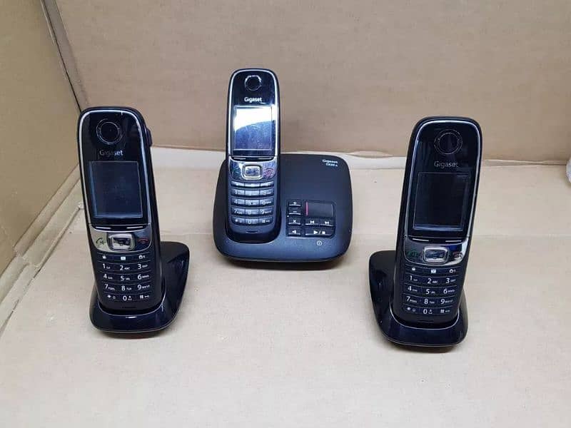 Siemens Gigaset trio color display cordless phone with intercom answer 2