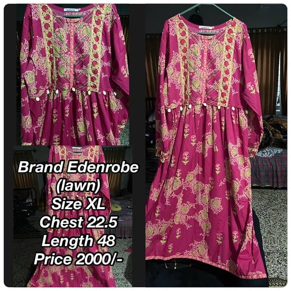 branded dresses in size large-XL in throwaway price 10
