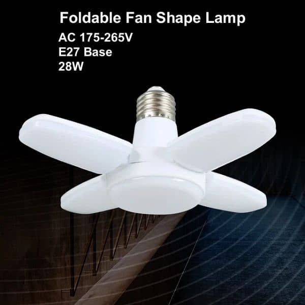 E27 Fan Shape LED Bulb Foldable 220V 28W Lamp for Home 2