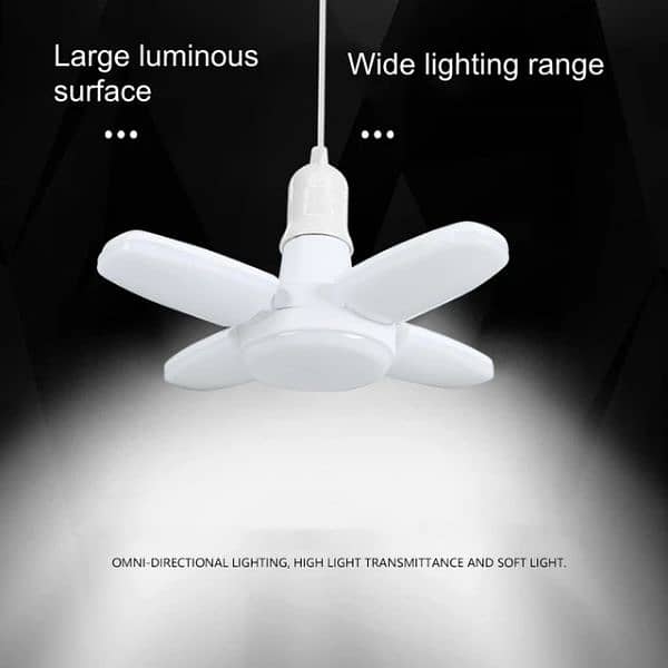 E27 Fan Shape LED Bulb Foldable 220V 28W Lamp for Home 5