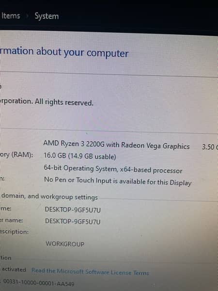 High End Pc- Amd Ryzen 3 with GTX 960 4 gb / 16 Gb Ram  With SDD 6