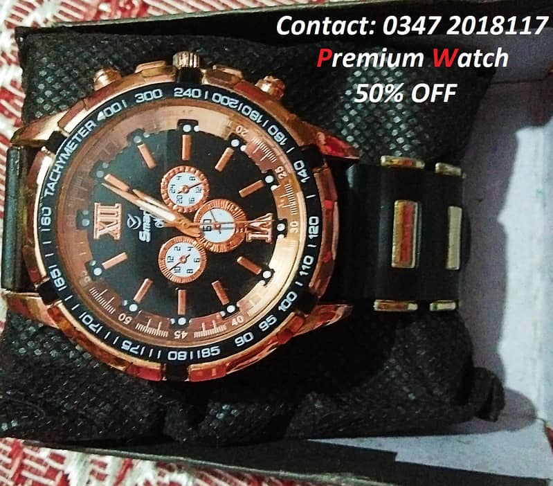 GOLD DESIGN WATCH FOR MEN 0