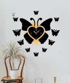 BUTTER FLY design wall clock for sale