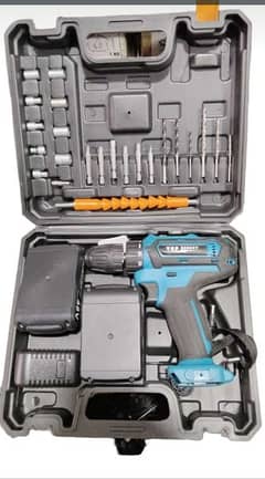 Drill machine along with 2 48v batteries and accessories