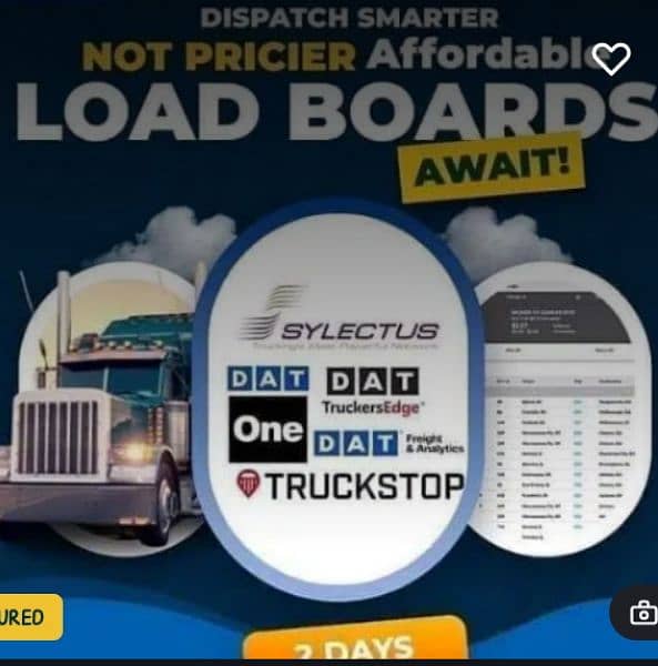 Dat, Truck stop pro , trucker path, sylectus, 123loadboard 0
