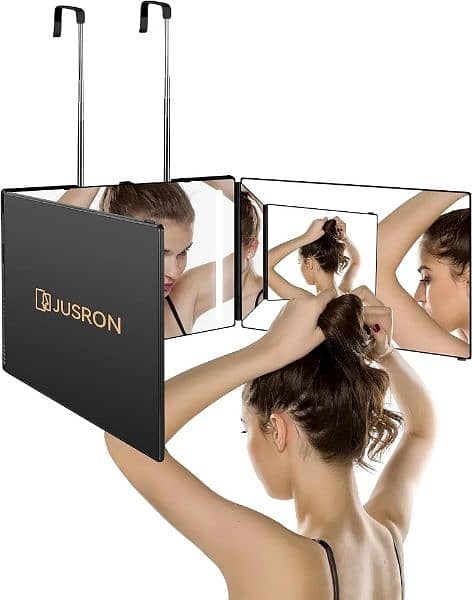 Most Advanced Trifold 360 degree Mirror with LED. 3 way mirror 0