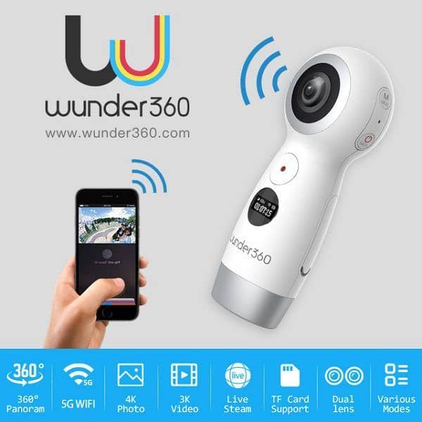 Wunder360 C1 UHD Dual-lens 360°Panoramic Camera action live vloging 5