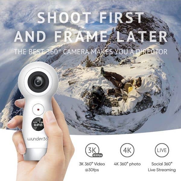 Wunder360 C1 UHD Dual-lens 360°Panoramic Camera action live vloging 7