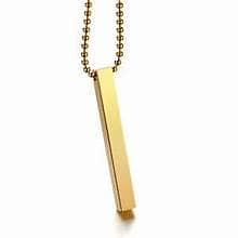 Golden vertical bar Necklaces for girls and boys 4