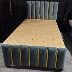 Modern single bed made with wood