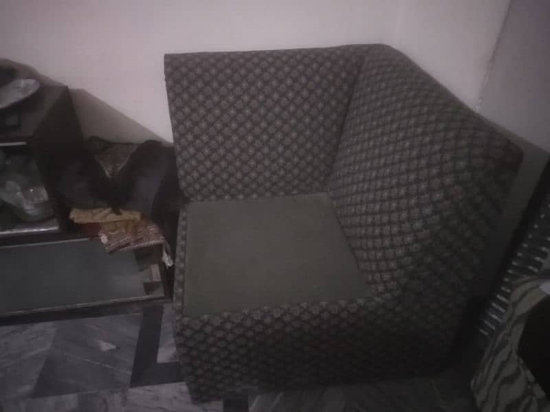 two seater sofa with two center tables. 2
