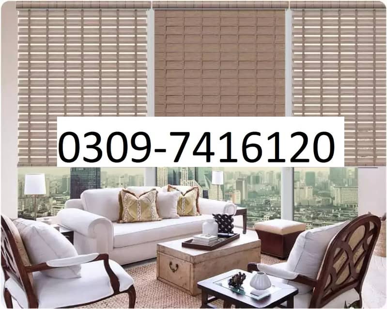window blinds zebra woooden Blinds - decent office and home collection 8
