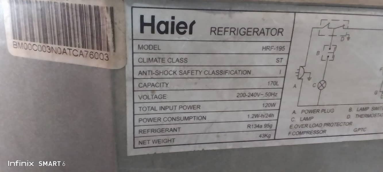 15000 fridge haier 0