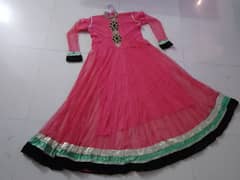 Elegant Pink and Black Chiffon & Net 3-Piece Dress