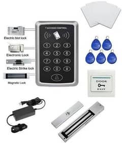 fingerprint security electric magnetic door lock access control system