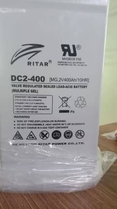 Ritar Battery 400Ah 2V  Deep Cycle Gel Brand New Stock Available