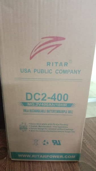 Ritar Battery 400Ah 2V  Deep Cycle Gel Brand New Stock Available 2