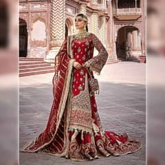 MNR Bridal Lehnga Gharara | Barat Dress | Wedding Dress Unstitched