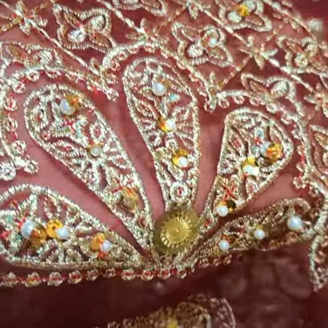 MNR Bridal Lehnga Gharara | Barat Dress | Wedding Dress Unstitched 10