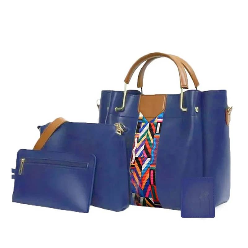 Shoulder Bag|Top Handle Satchel Purse |4Pcs PU Leather Ladies Hand Bag 0