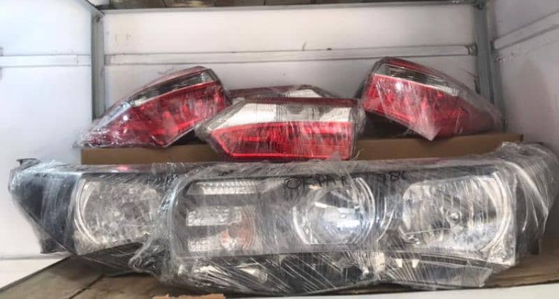 Corolla 2010 to 2024 headlight back light bumper and all body parts 1
